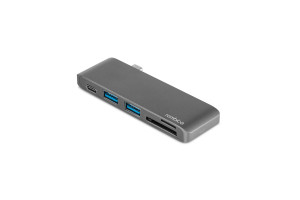 16289956 Адаптер Type-C Hub M2 USB 3 0 Type-C m-1 Type-C DC IN+2 Usb 3 0 Type-A f+SDXC microSDXC 5в1 TC-00240 Rombica