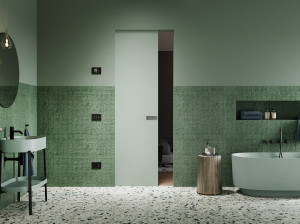 Раздвижные двери провода стены с точками света