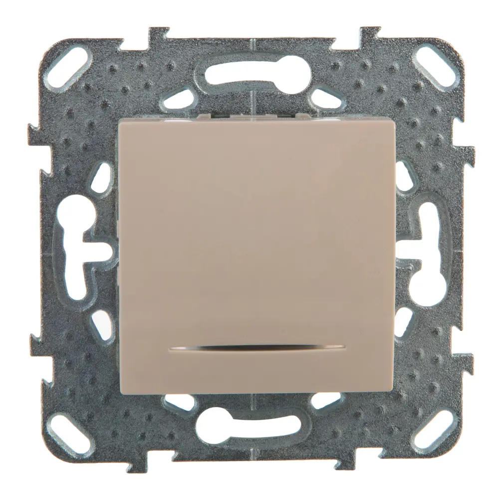 Выключатель встраиваемый Systeme Electric Unica 1 клавиша с подсветкой, цвет бежевый STLM-2159318