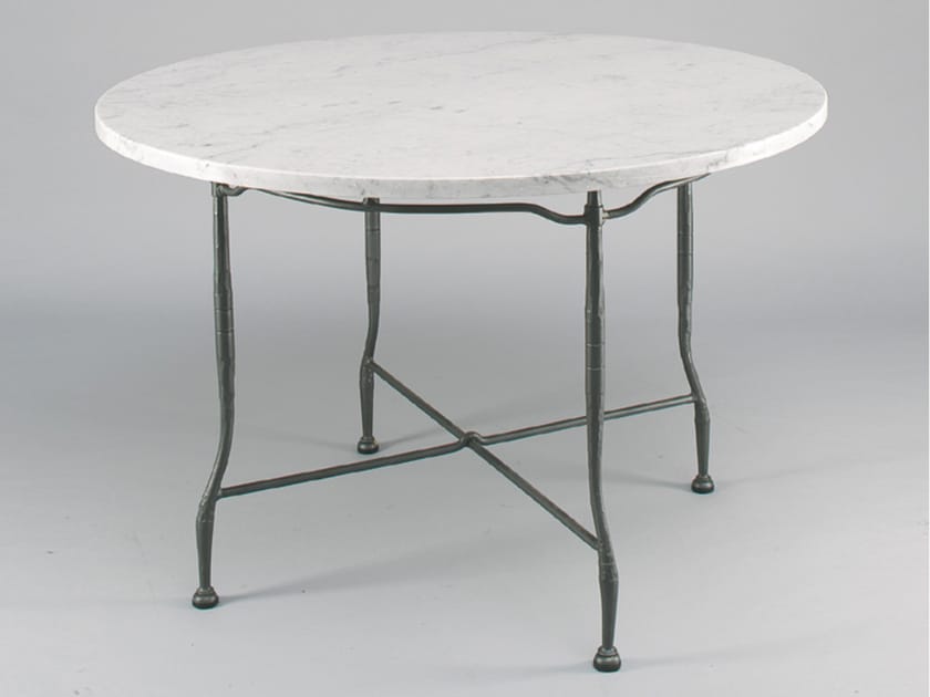 Каррарский мраморный круглый садовый стол OFFICINACIANI плетение ARCH-00102520