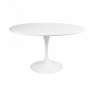 Обеденный стол круглый белый глянцевый 120 см Eero Saarinen Style Tulip Table SOHO DESIGN TULIP 131564 Белый