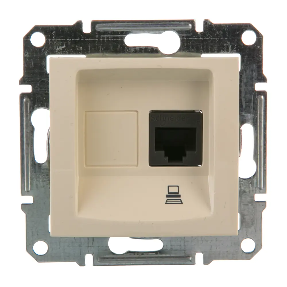 Розетка компьютерная Schneider Electric Sedna, цвет бежевый STLM-2027762