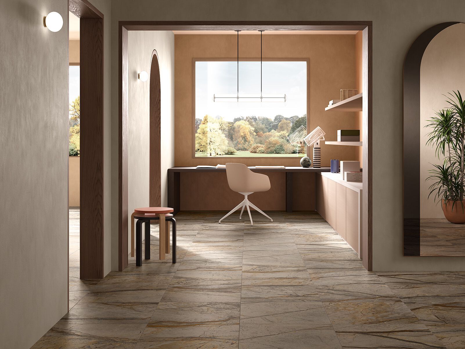 Пол / керамогранит с мраморным эффектом Revigrés ARCH-00066906