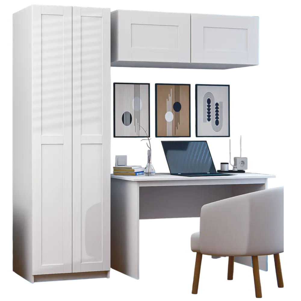 Дверь глухая для шкафа Буккер правая 29.7x193.8x1.6 см ДСП цвет белый Santreyd STLM-2129308 - Вид №8