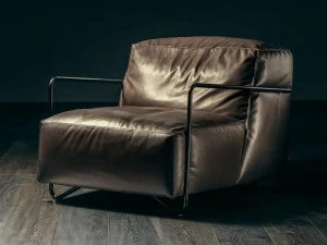 GIOPAGANI Кожаное кресло с подлокотниками Esprit noir