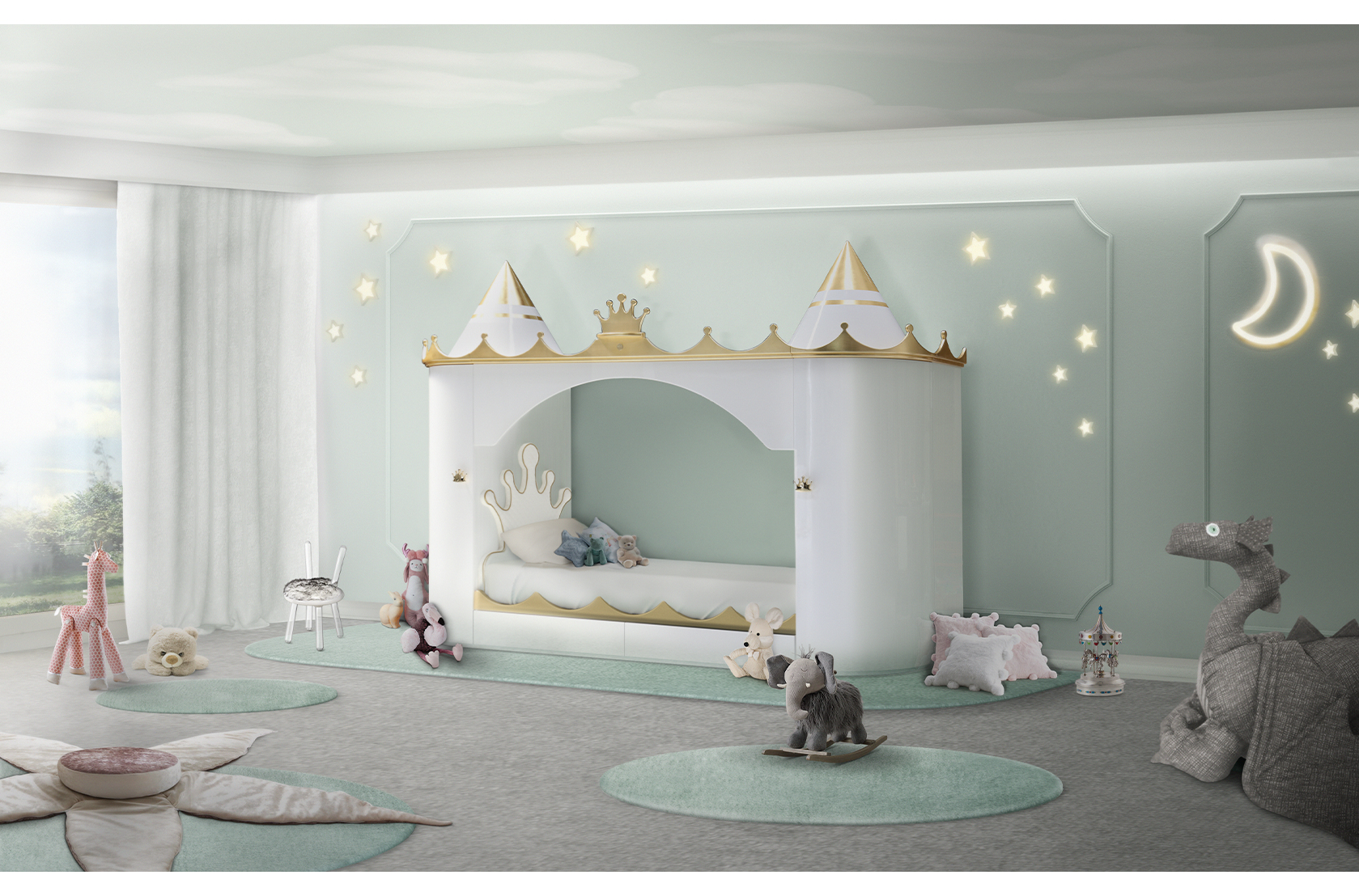 CIST320 Детская кровать домик Замок королей и королев Circu  - Вид №8