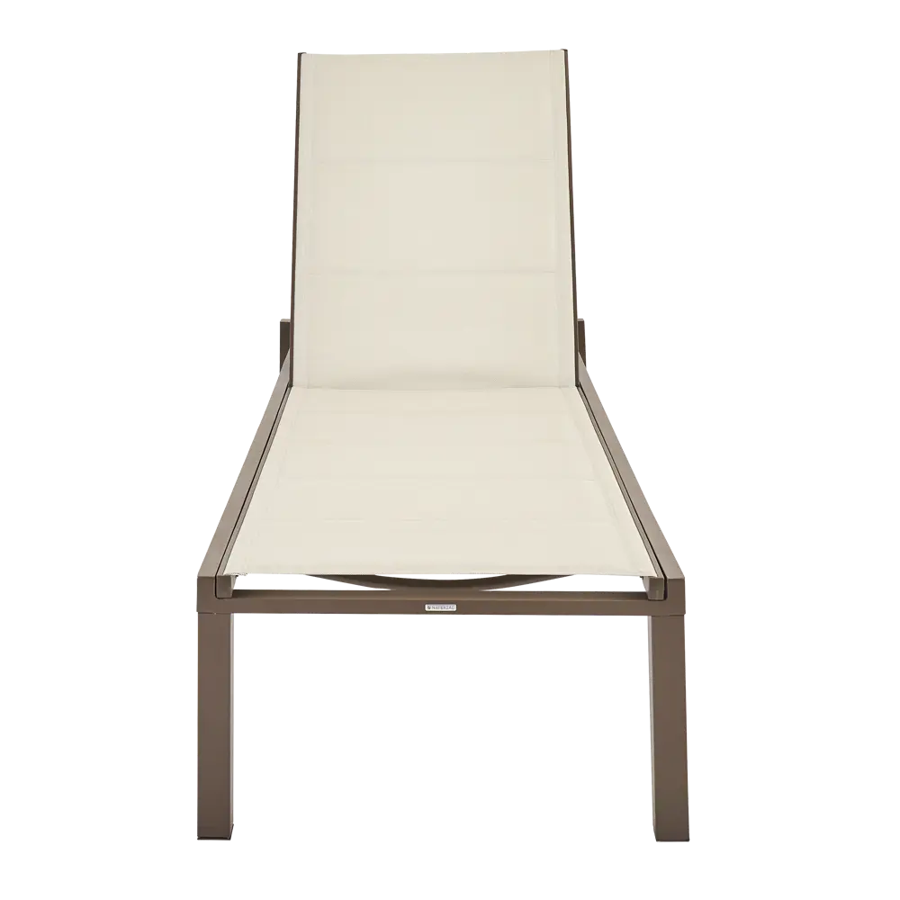 Шезлонг Naterial Aquila II 200x36x75 см алюминий/текстилен бежевый/коричневый STLM-2085430 - Вид №3