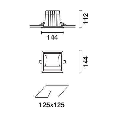 Встраиваемые светодиодные настенные светильники для столешниц iGuzzini Laser Blade XL ARCH-00107406 - Вид №3