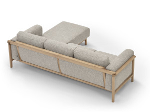 Тканевый диван с полуостровом