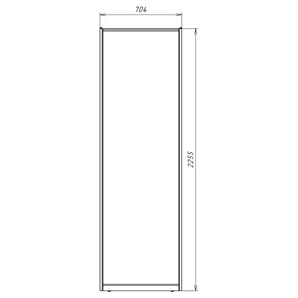 Дверь-купе KONSENSA 225.5x70.4 см с зеркалом профиль матовое серебро STLM-2057024 - Вид №10