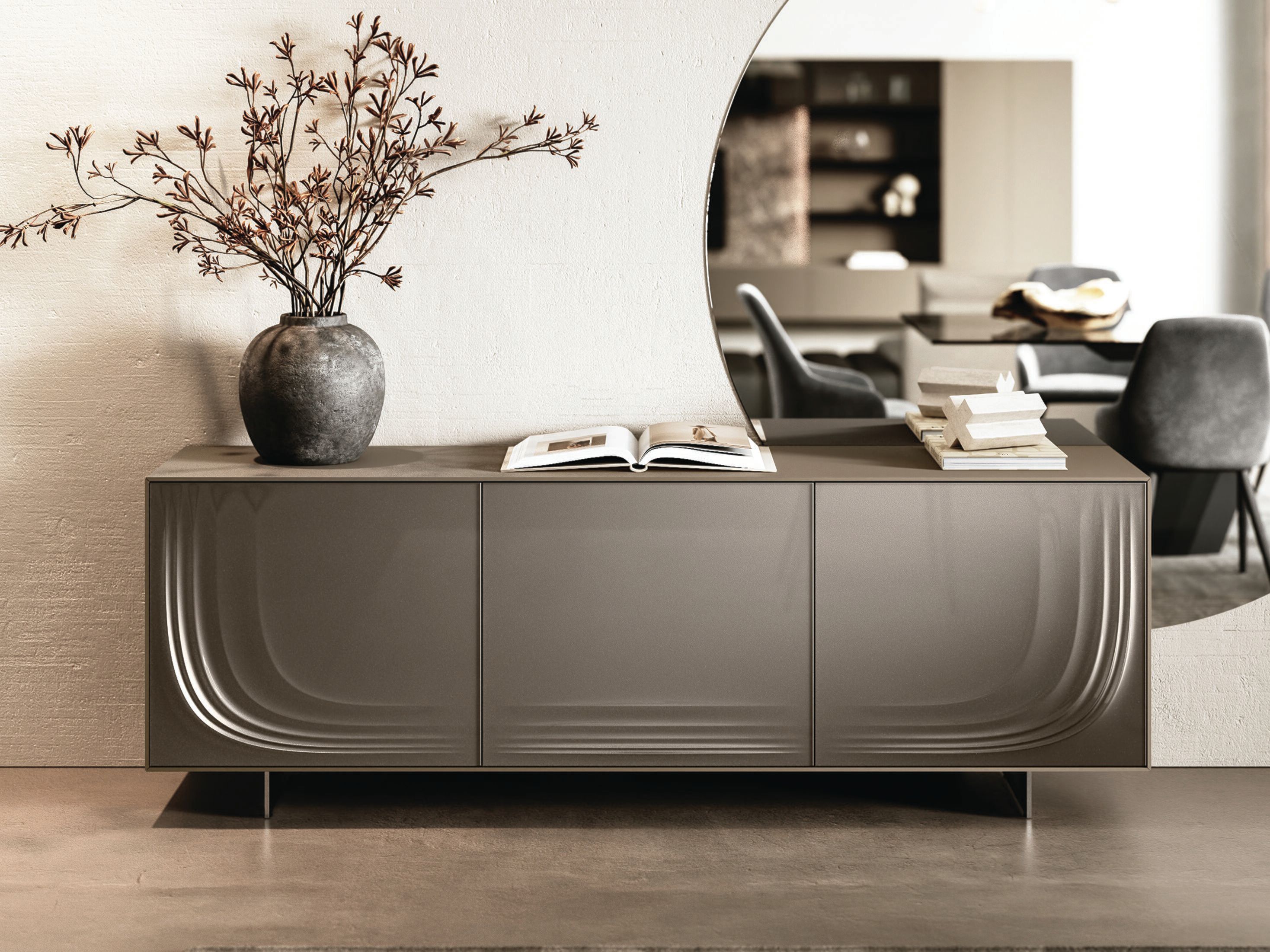 Шкаф Laminam® и стекло с распашными дверями Febal Casa Onda ARCH-00118078