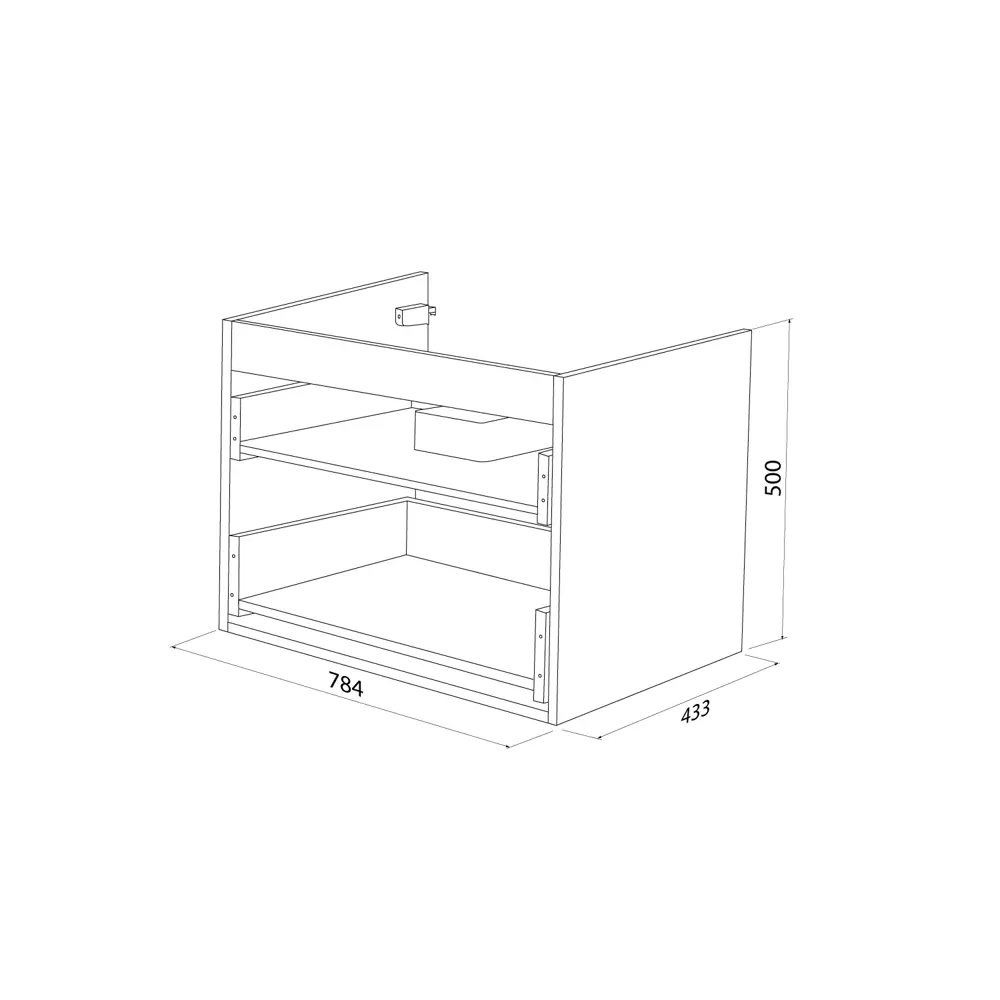 Корпус тумбы подвесной Iddis Lahta LAH80V0i95 50x78.4x43.3 см цвет дуб светлый STLM-2044402 - Вид №9