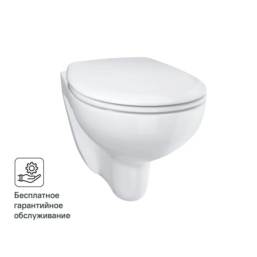 Унитаз подвесной Grohe Bau Ceramic 39351000 безободковый с микролифтом STLM-2197433