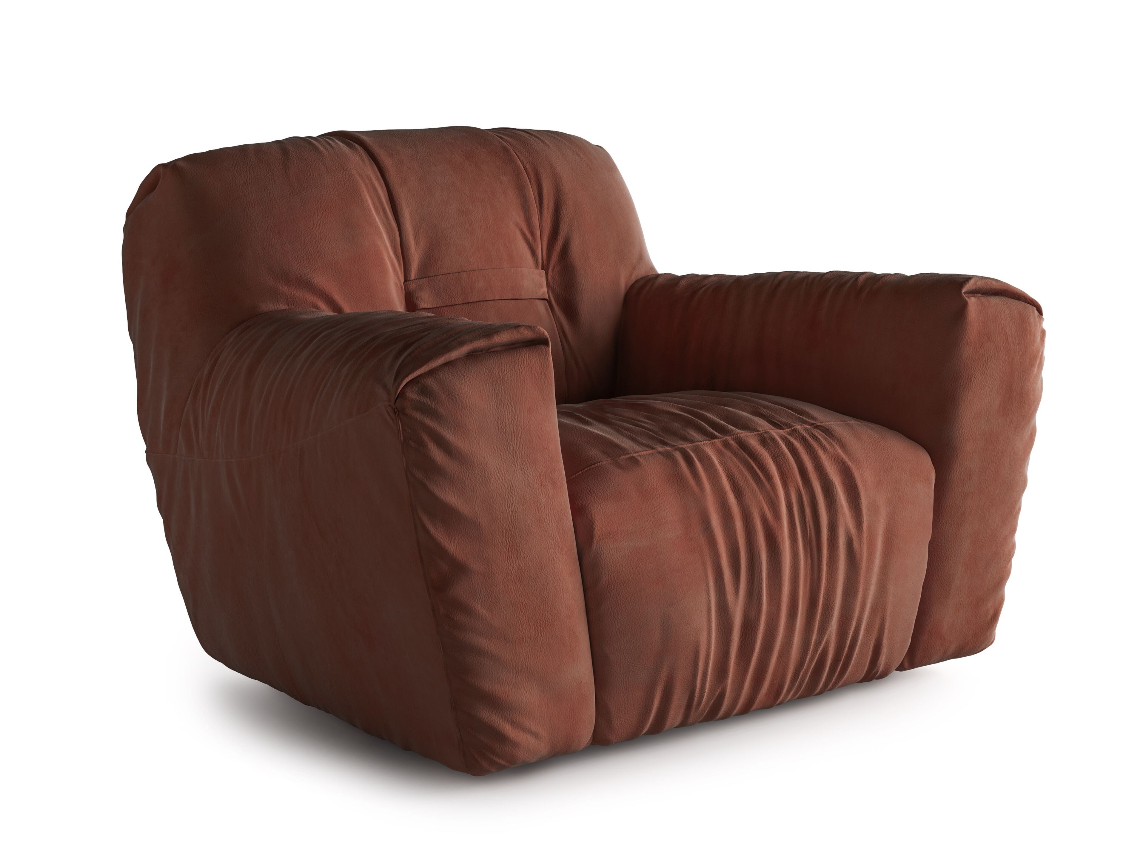 Кожаное вращающееся кресло Natuzzi Italia Argo ARCH-00069097