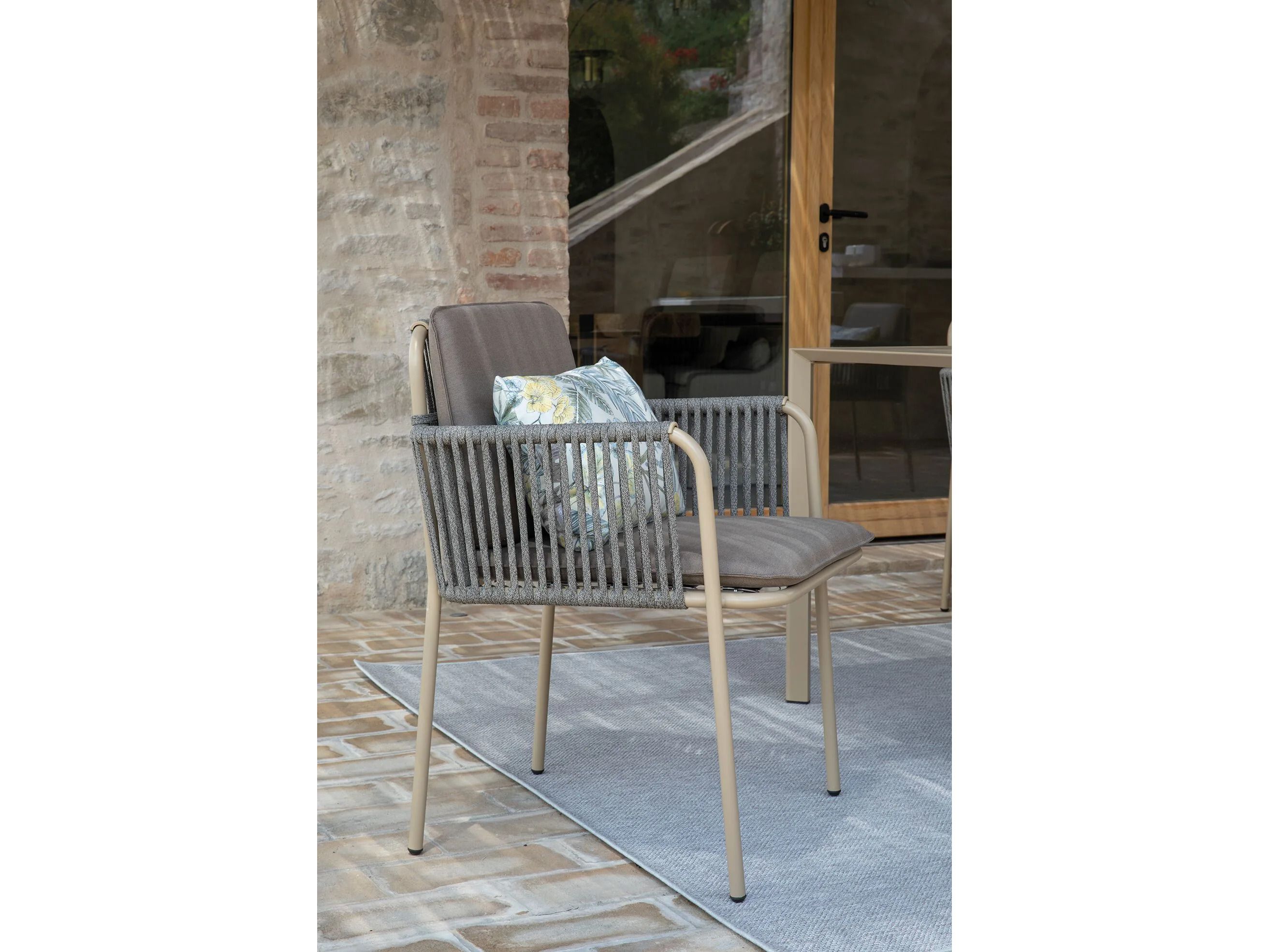 Веревочный и металлический стул с подлокотниками Vermobil KEY WEST ARCH-00126653 - Вид №5