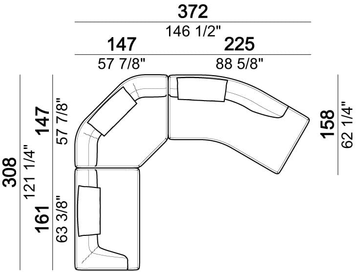 3-местный тканевый секционный диван Arketipo Starman ARCH-00099910 - Вид №30