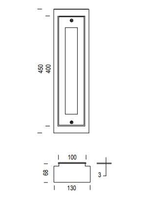 Алюминиевый настенный светодиодный маркер Platek Tetra ARCH-00115933 - Вид №3