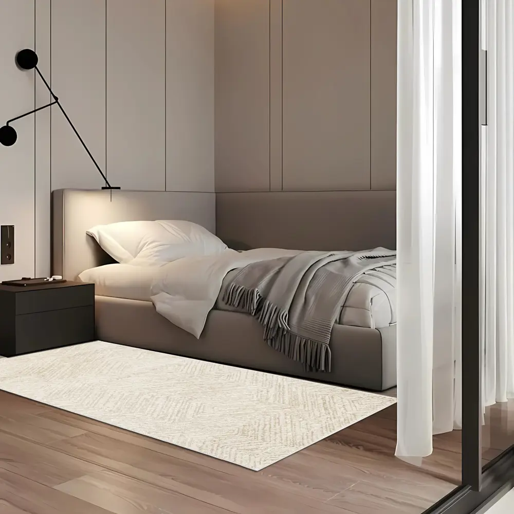 Ковер БЕЛКА Визион 100×200 см с рельефной текстурой в бежевых тонах 89424628 STLM-1570224