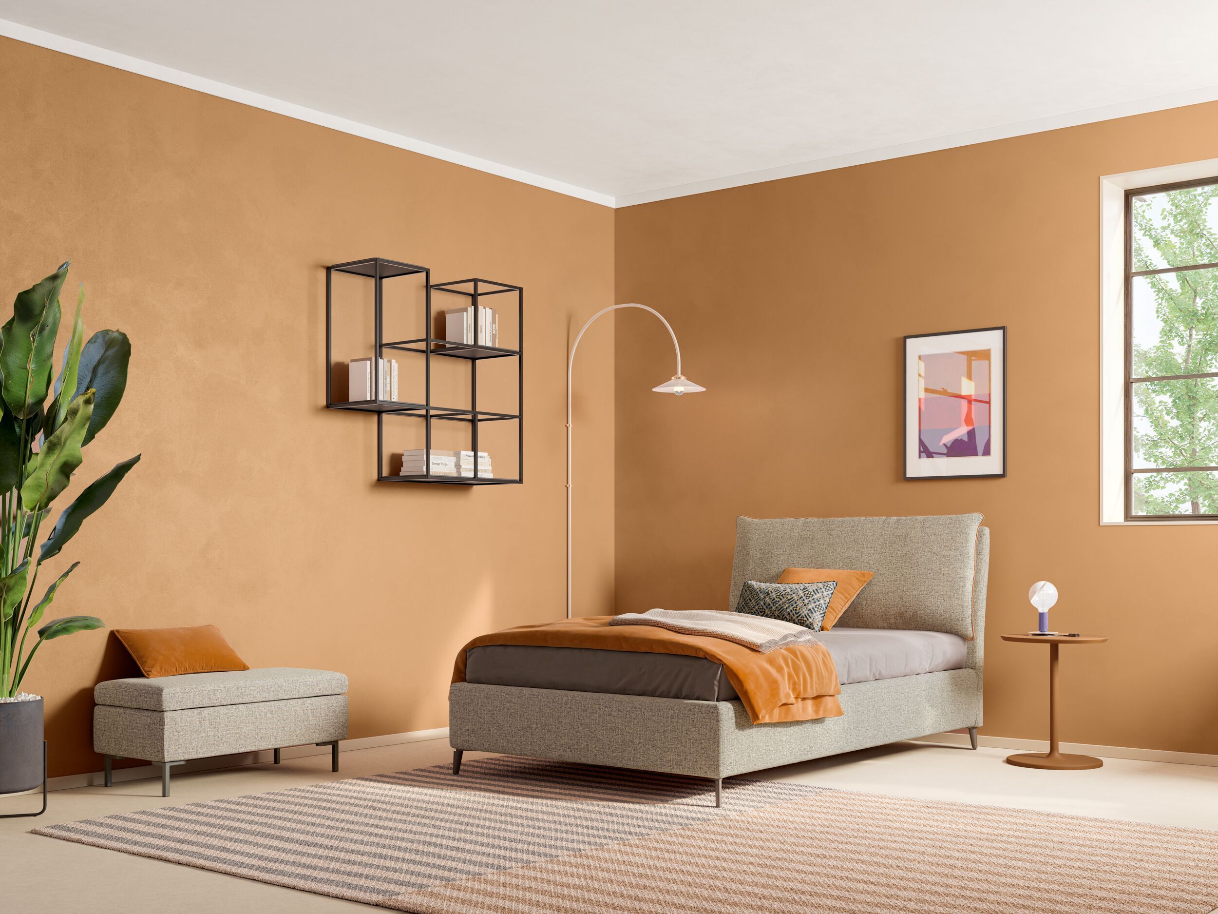 Односпальная кровать с мягким изголовьем Twils Blanca ARCH-00063851 - Вид №1