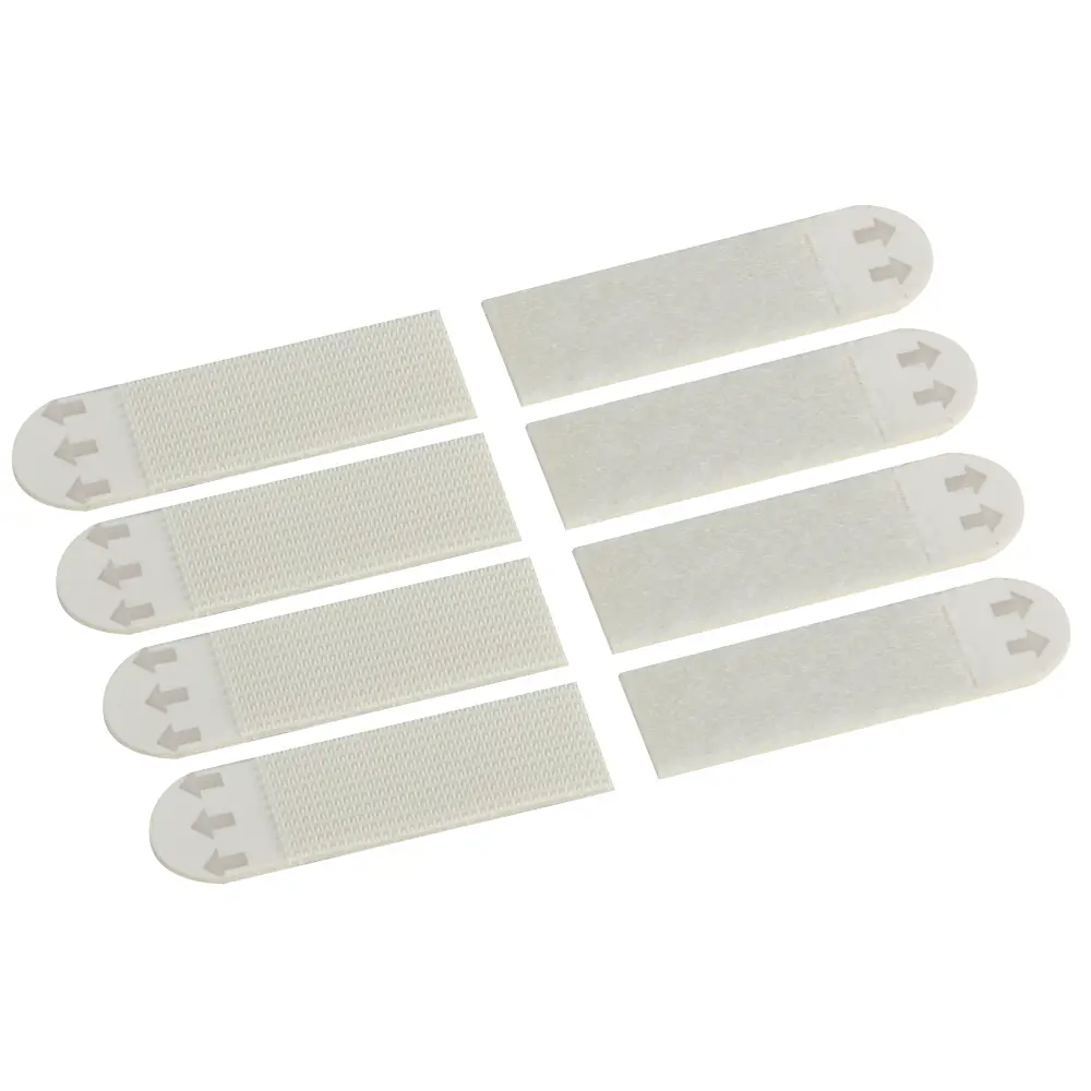 Застежка Сила маленькая самоклеящиеся пластиковая цвет белый 4 шт STLM-2102411