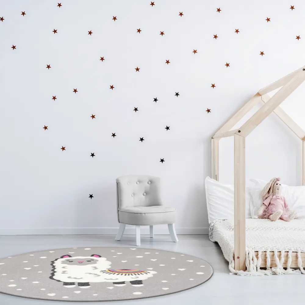 Ковер полипропилен Playground 72SVS R ø100 см цвет серый Tarkett STLM-2012116 - Вид №4