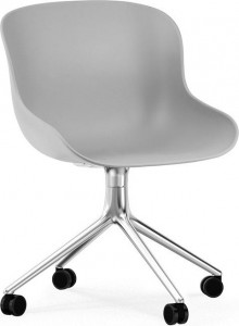 604569 Стул Swivel 4W Aluminium / Grey Normann Copenhagen Hyg