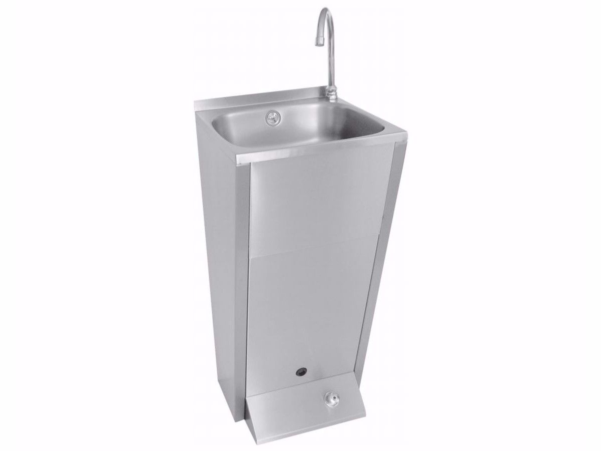 Одиночная прямоугольная отдельно стоящая раковина из нержавеющей стали Thermomat 2095 ARCH-00076577
