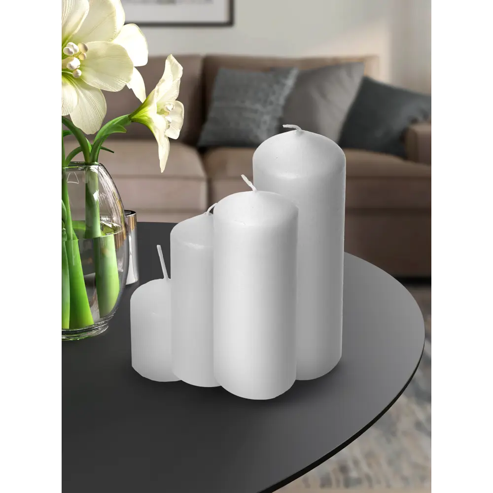 Свеча-столбик 60x170 мм,цвет белый 82927624 STLM-2005287 Santreyd  - Вид №4