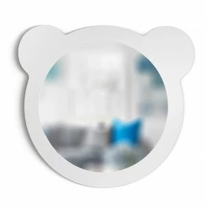 Зеркало детское белое с ушами Tedy "Мишка" BONESSI НАСТЕННОЕ ЗЕРКАЛО 049452 Белый