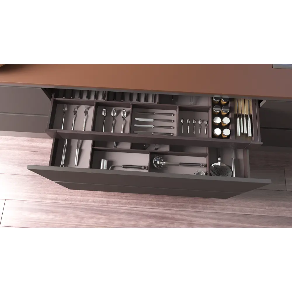 Панель для скрытого ящика Flowbox 76x11 см KONSENSA металл цвет антрацит STLM-2183142 - Вид №8