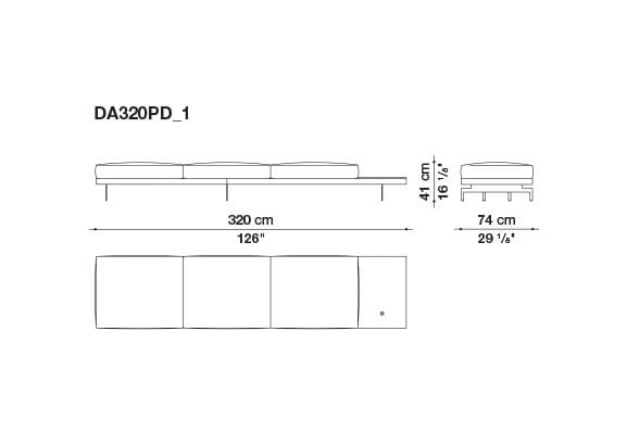 3-местный тканевый диван с полуостровом B&B Italia док ARCH-00061121 - Вид №114