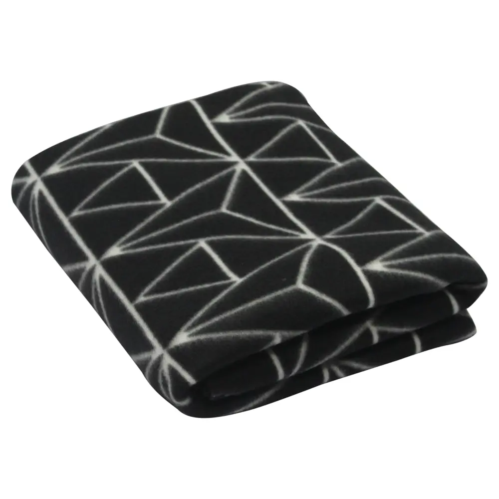 Плед Vector 130х170 см флис цвет чёрный BELEZZA STLM-2006736