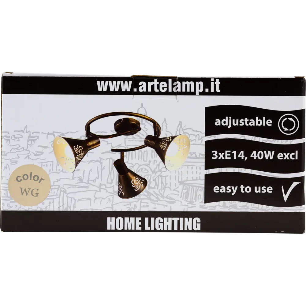 Спот Conto, 3 лампы, 6 м², цвет белый/патина Arte Lamp STLM-2012672 - Вид №3