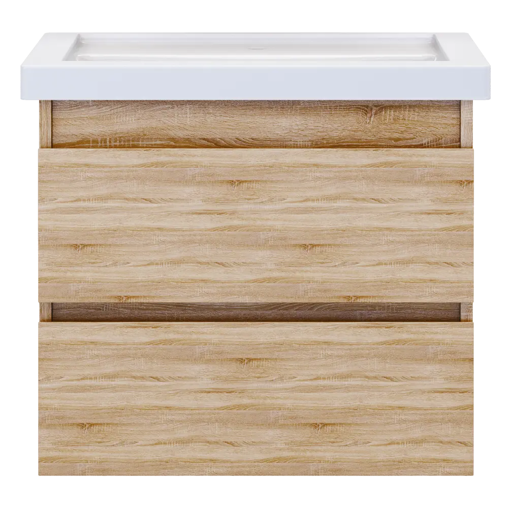 VIGO Подвесная тумба Matteo для ванной с двумя ящиками, дуб сонома 70 см 89050546 STLM-0986529 - Вид №4