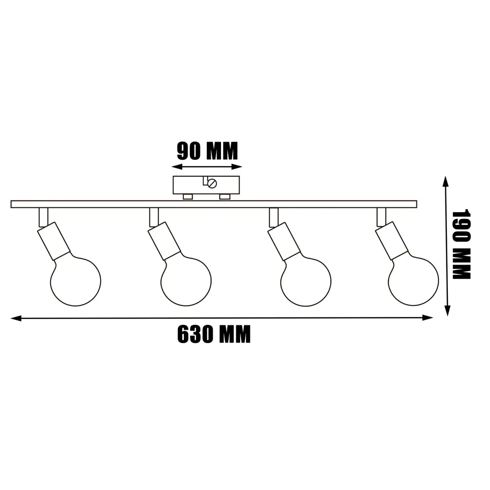 Люстра потолочная Реал КС30464 4 лампы 12 м² цвет черный КЛЮЧНИК STLM-2079696 - Вид №9