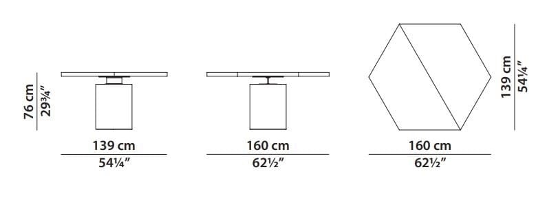 Травертиновый шестиугольный стол Baxter JUPITER SPECIAL EDITION ARCH-00010045 - Вид №1