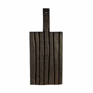 Разделочная доска деревянная прямоугольная с ручкой 48 см "Поле" черная FUGA ДОСКИ РАЗДЕЛОЧНЫЕ 123528 Чёрный