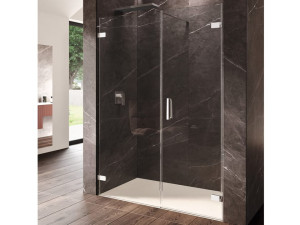 Хрустальная ниша душевая кабина с распашной дверью