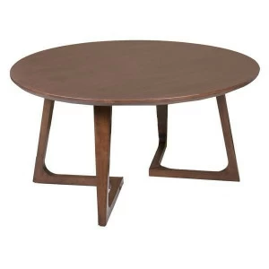 Журнальный столик круглый деревянный 90 см Platan UNICO  248910 Коричневый