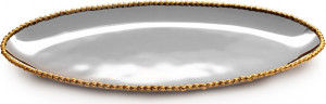 10600358 Michael Aram Блюдо овальное Michael Aram "Золотые жемчужины" 39см Сталь нержавеющая
