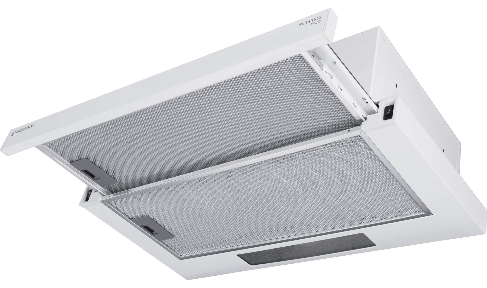 9168708 Вытяжка телескопическая Meferi SLIDEBOX60WH POWER белый/белый STDN-0128147 - Вид №2