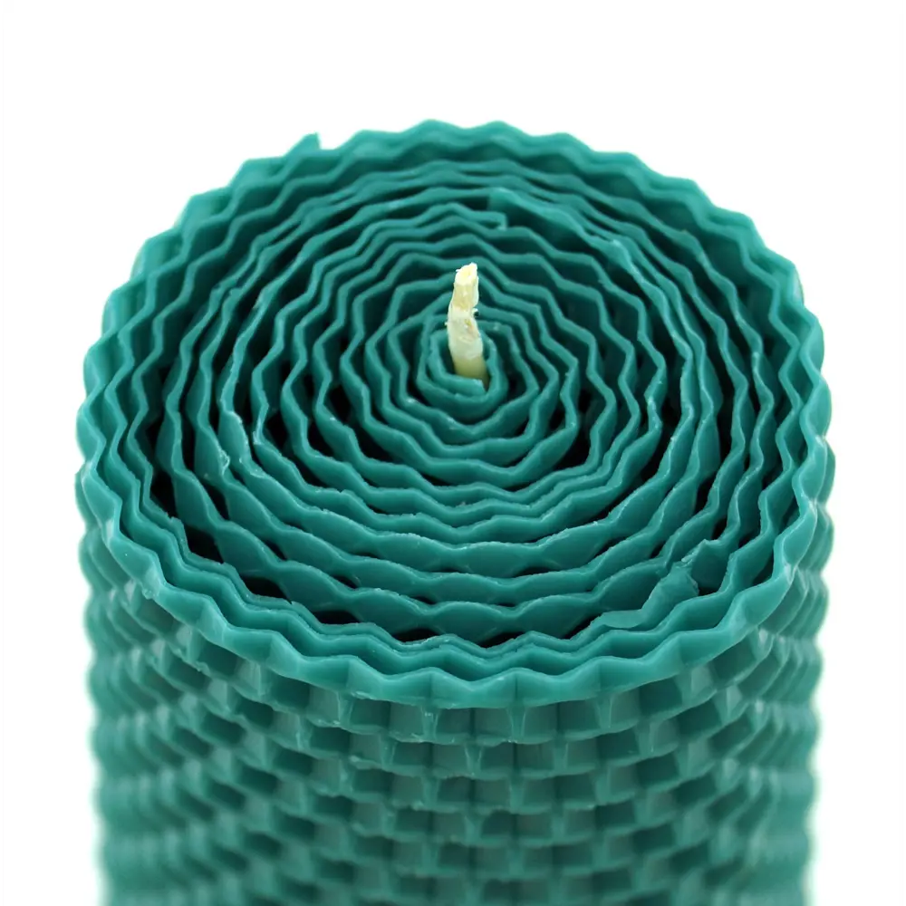 Свеча вощинная цилиндр бирюза 6x6.5 см EVIS STLM-2115953 - Вид №1