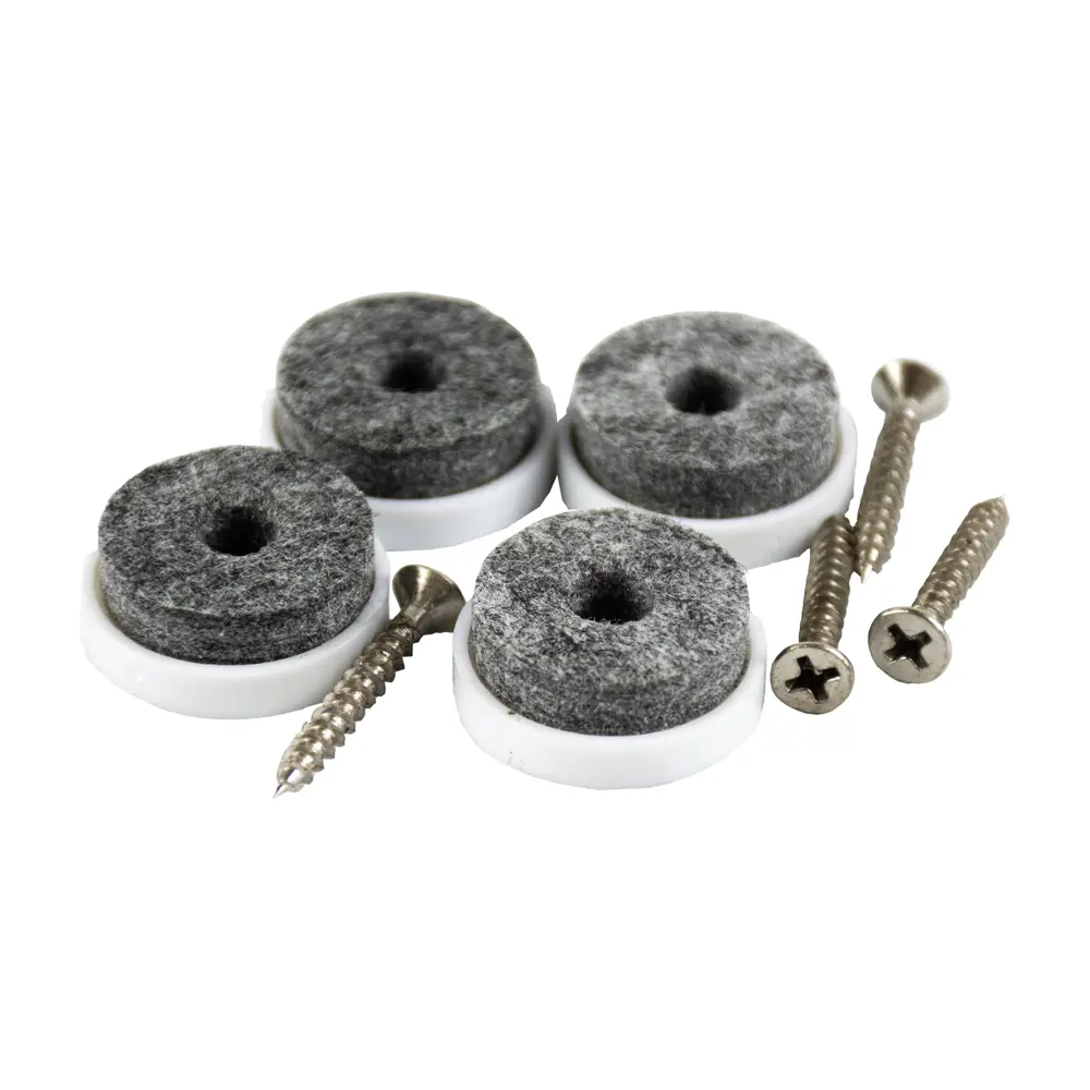 Накладка на мебельные ножки KONSENSA 25 мм круглые шерсть цвет серый 4 шт STLM-2099584
