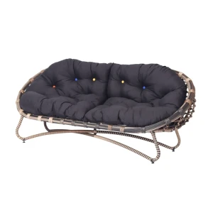 Диван садовый Niko 190x85x82 см искусственный ротанг темно-коричневый