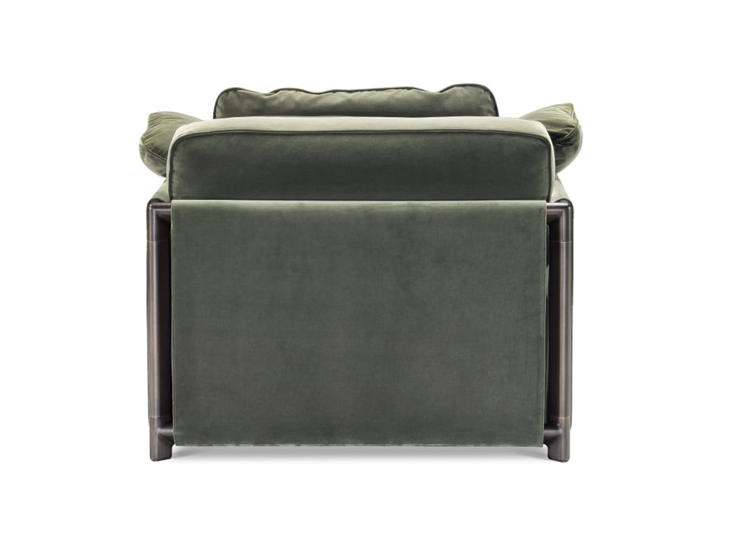 Бархатное кресло с подлокотниками GHIDINI1961 Додо ARCH-00009745