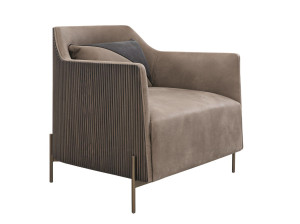 Кресло из нубука с подлокотниками