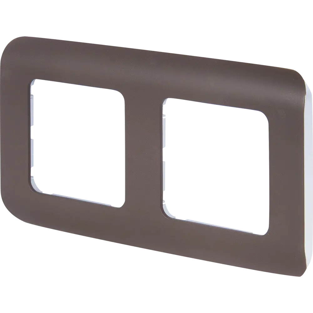 Рамка для розеток и выключателей Lexman Cosy 2 поста, цвет шоколад STLM-2134913 - Вид №1