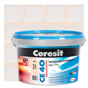 Затирка цементная CE 40 водоотталкивающая цвет роса 2 кг CERESIT