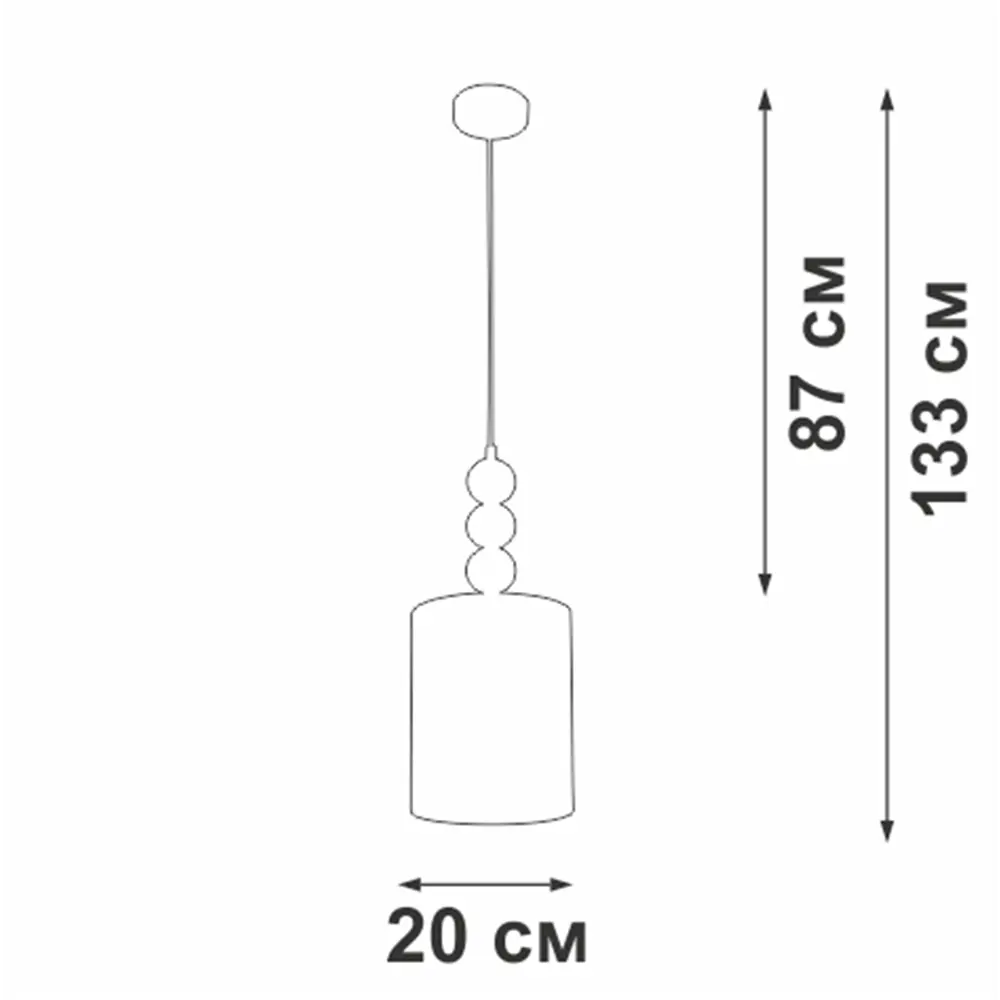 Светильник подвесной Vitaluce Амелия 1 лампа 3 м² цвет белый STLM-2211025 - Вид №6