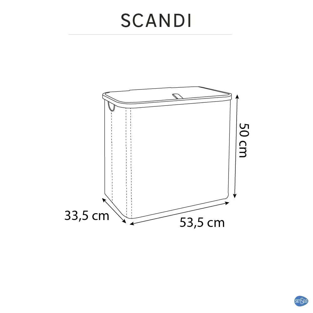 Корзина для белья Sensea Scandi прямоугольная цвет серый STLM-2101737 - Вид №12